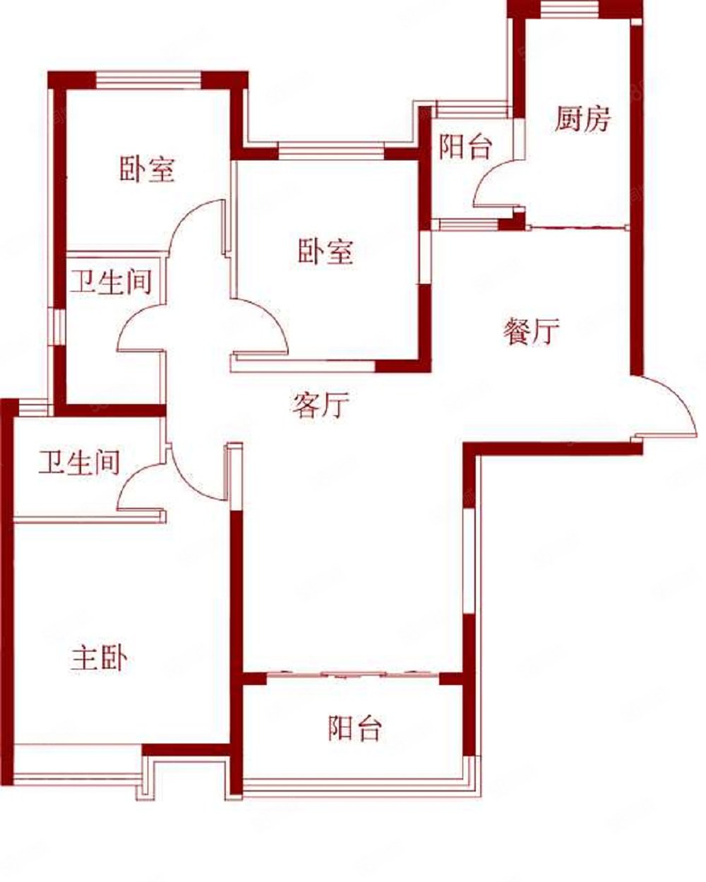 145平南北通透三室两厅两卫 新房简装未住,香山名郡-莱芜58同城