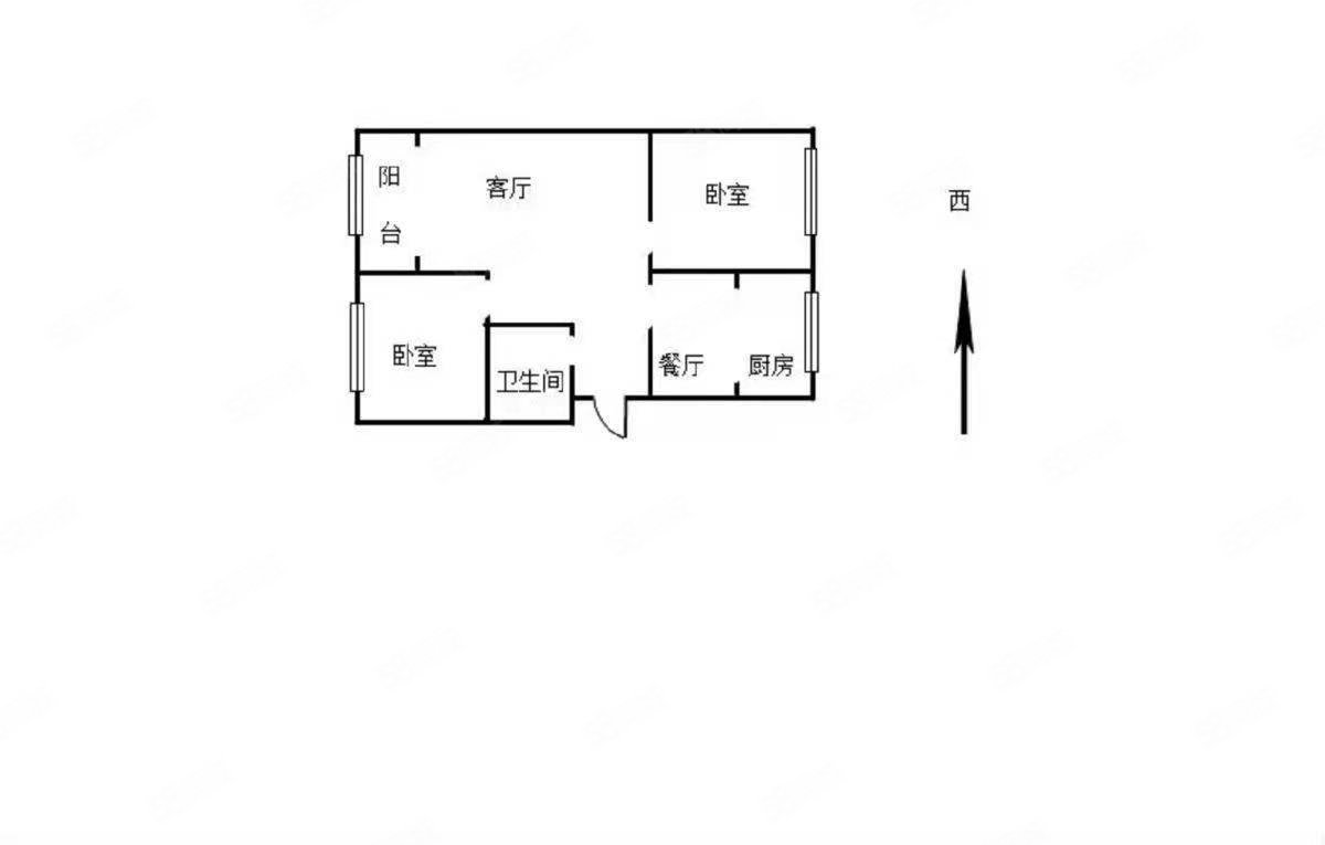 新河湾二区2室2厅1卫91.5㎡南北62.8万