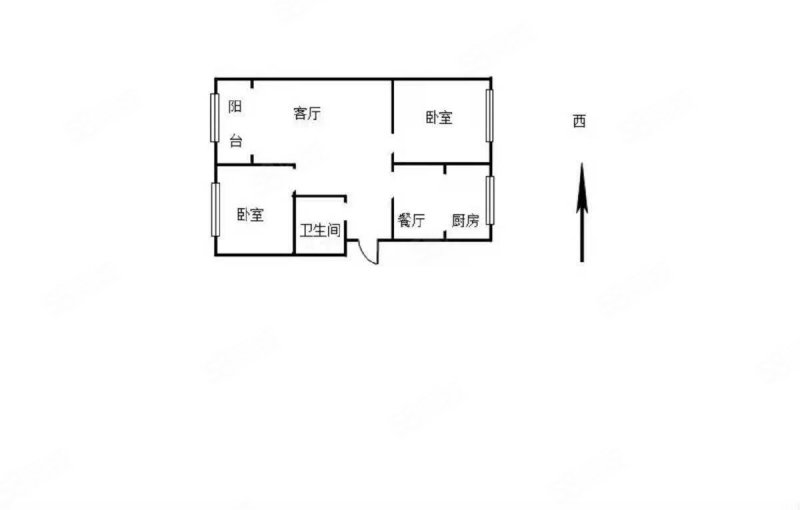 新河湾二区2室2厅1卫91.5㎡南北62.8万