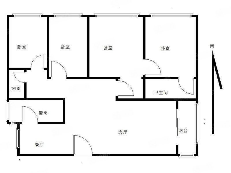 华深公寓4室2厅2卫120㎡南北580万