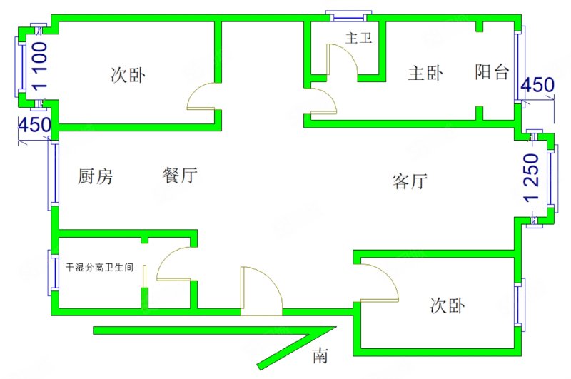 万象华城3室2厅2卫141㎡南北63.8万