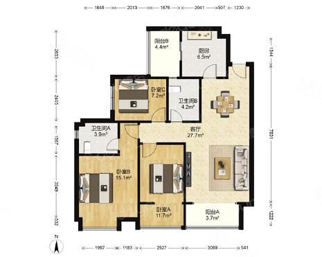 犀浦新城 傲城 精装套三 满五 160万 急售