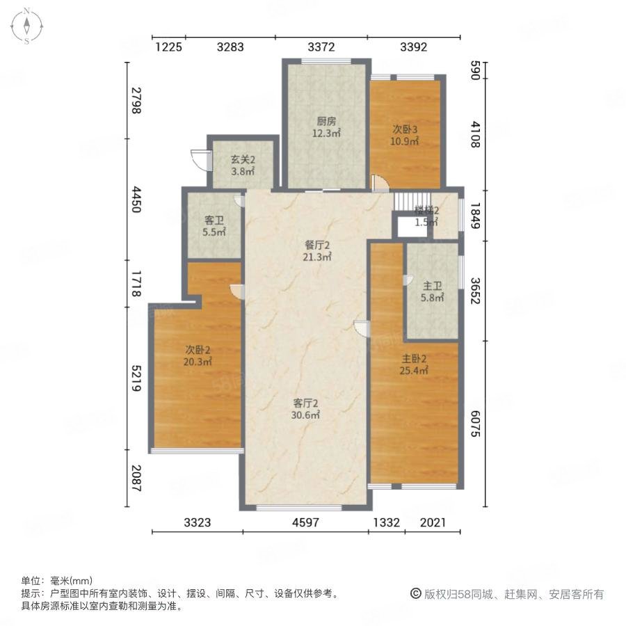 金科廊桥水岸5室4厅3卫299.86㎡南518万