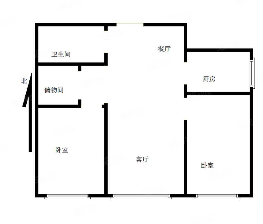 朝阳龙座2室2厅1卫103㎡南77万