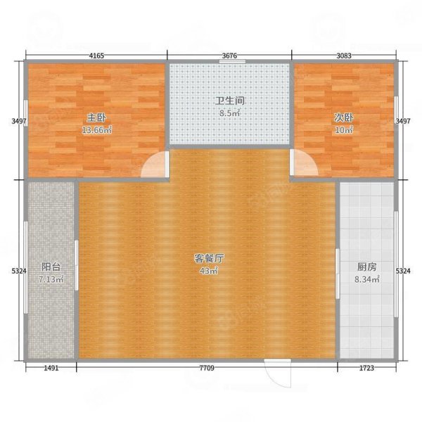 长泰家园2室1厅1卫98㎡南北30万