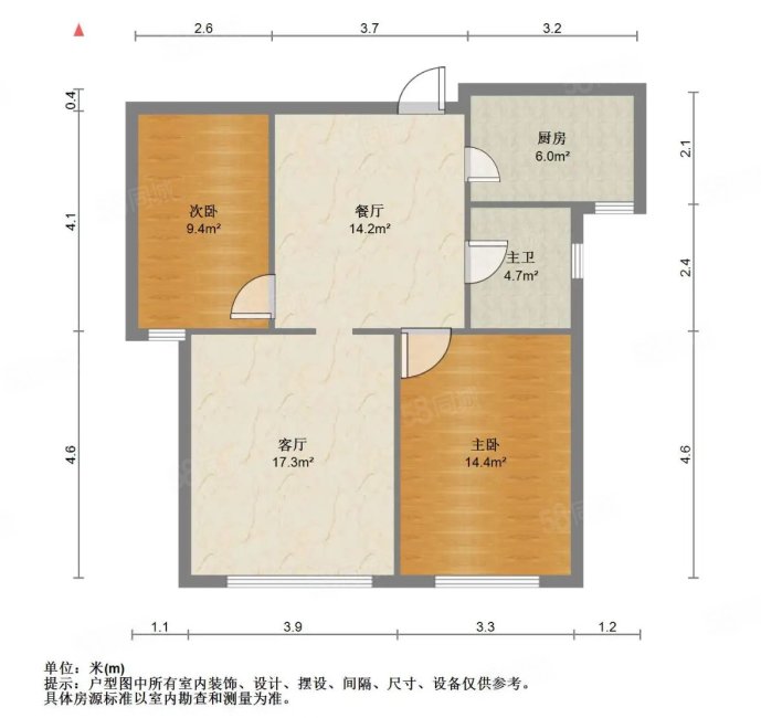 海昌天澜2室1厅1卫88㎡南92万