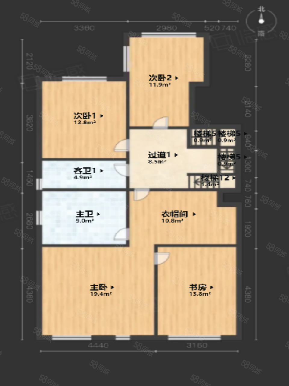 國瑞熙墅二區(qū)5室2廳3衛(wèi)418.21㎡南北1550萬