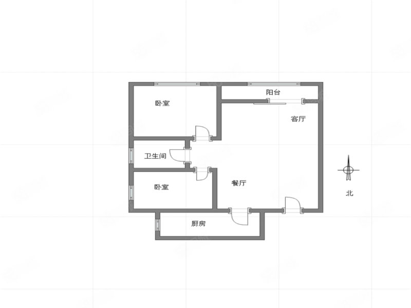 奥园金域2室2厅1卫79㎡南北90万