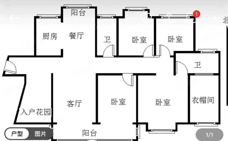 洞庭美域4室2厅2卫130㎡南北55万