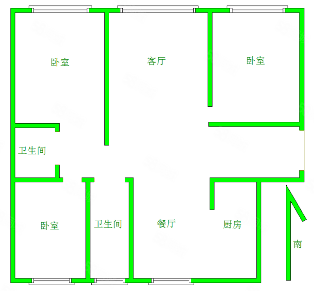 亲亲尚城3室2厅2卫155㎡南北160万