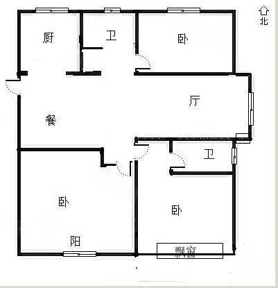 悦海京九星港3室2厅2卫132.17㎡南北92万