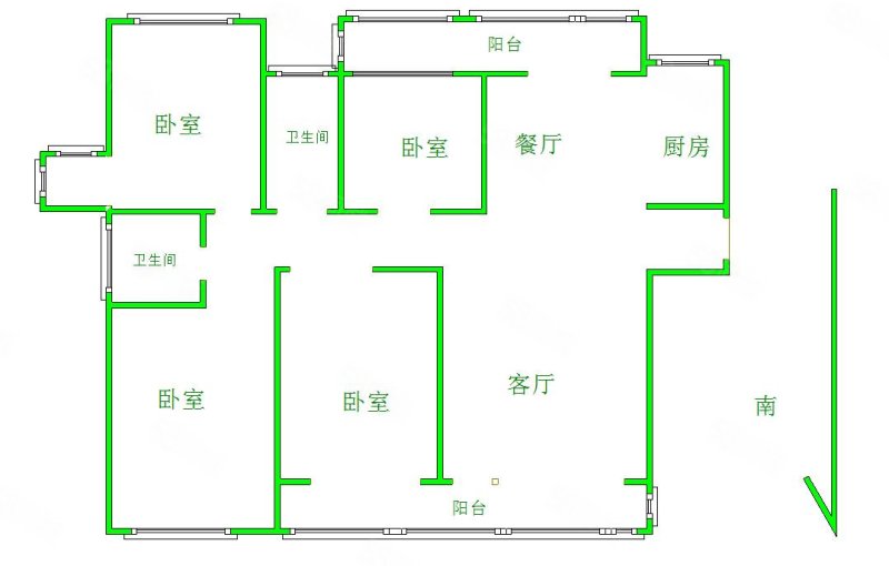 建业贰号城邦4室2厅2卫153.26㎡南129万