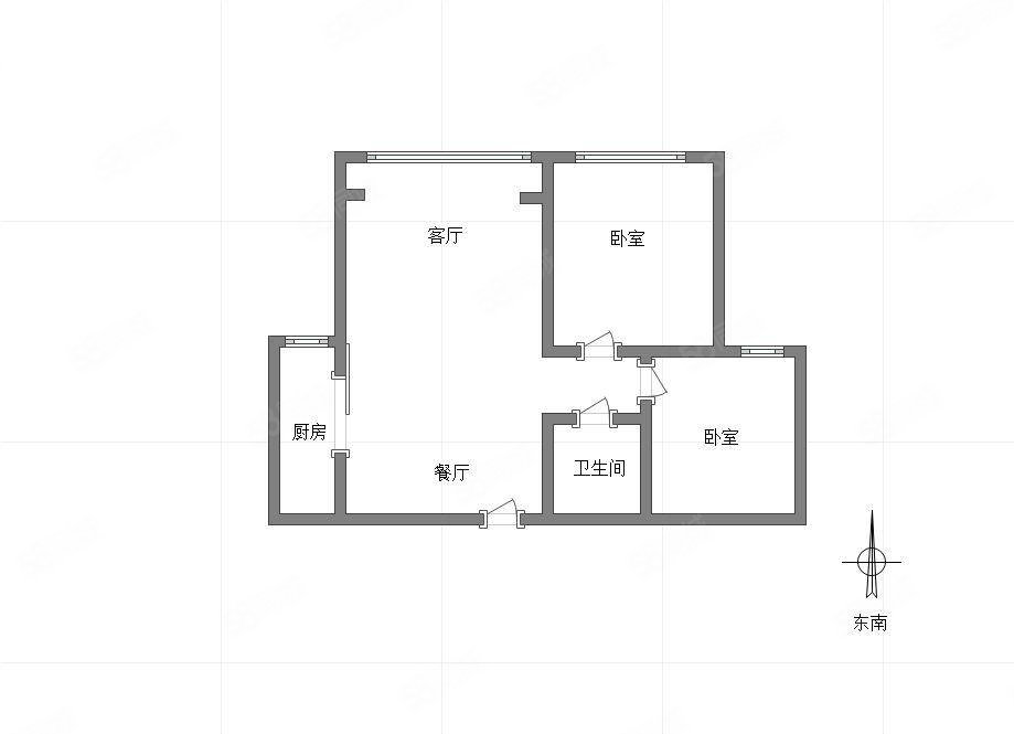 馨蒂丽苑2室1厅1卫65.6㎡东南83万