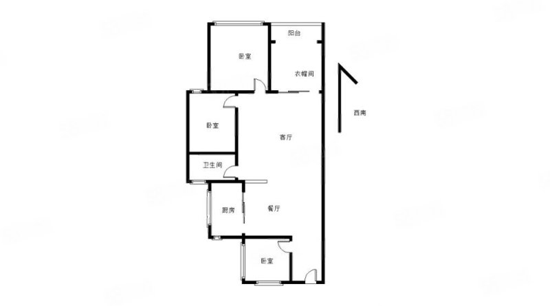 桃源峰景园3室2厅1卫85.48㎡西南430万