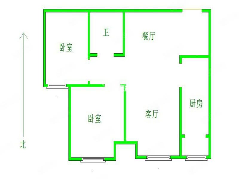 曦城花语(四区)2室2厅1卫83.35㎡南87.5万