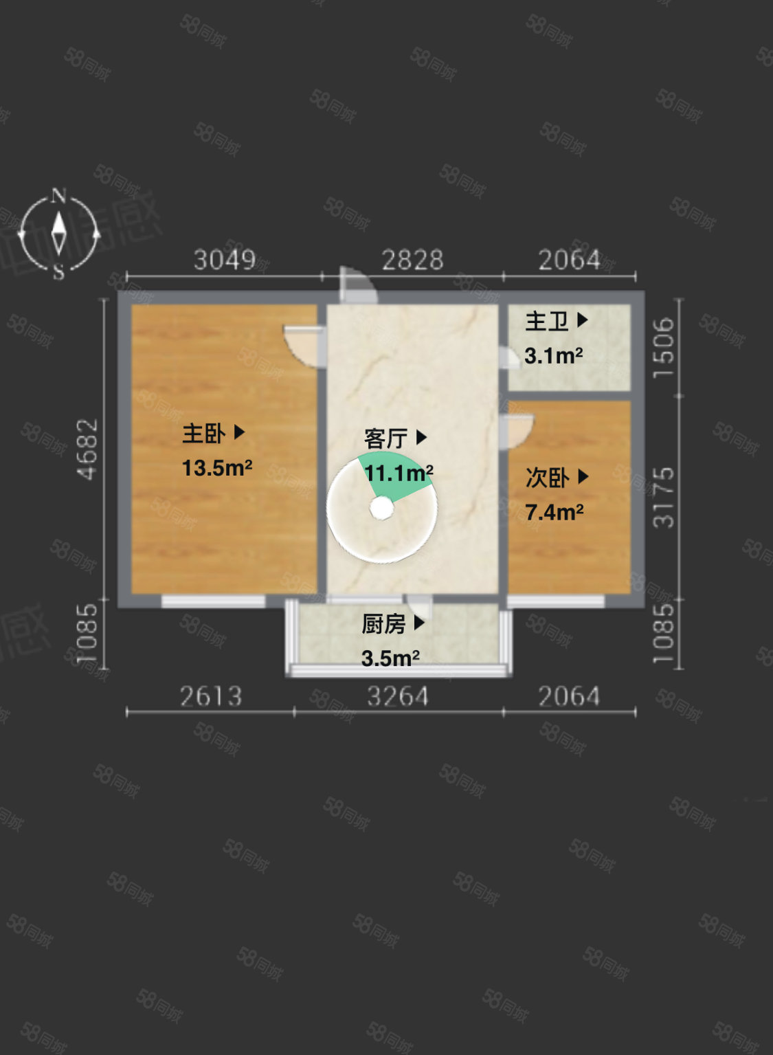 享堂小区2室1厅1卫51㎡南31万