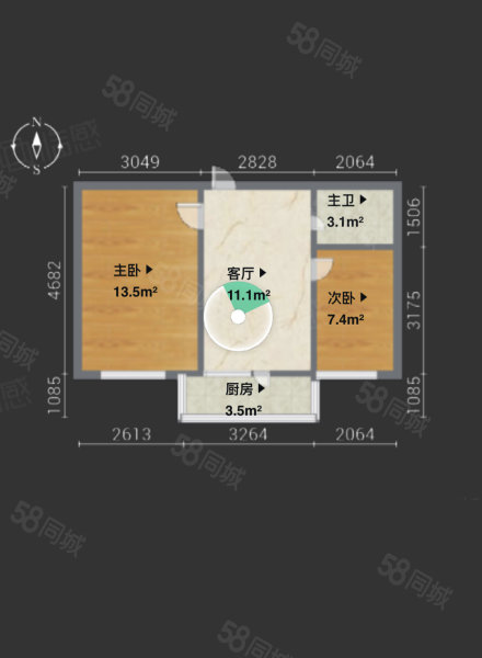 享堂小区2室1厅1卫51㎡南31万