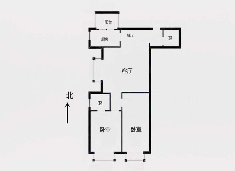 大马庄园2室2厅2卫102㎡南88万