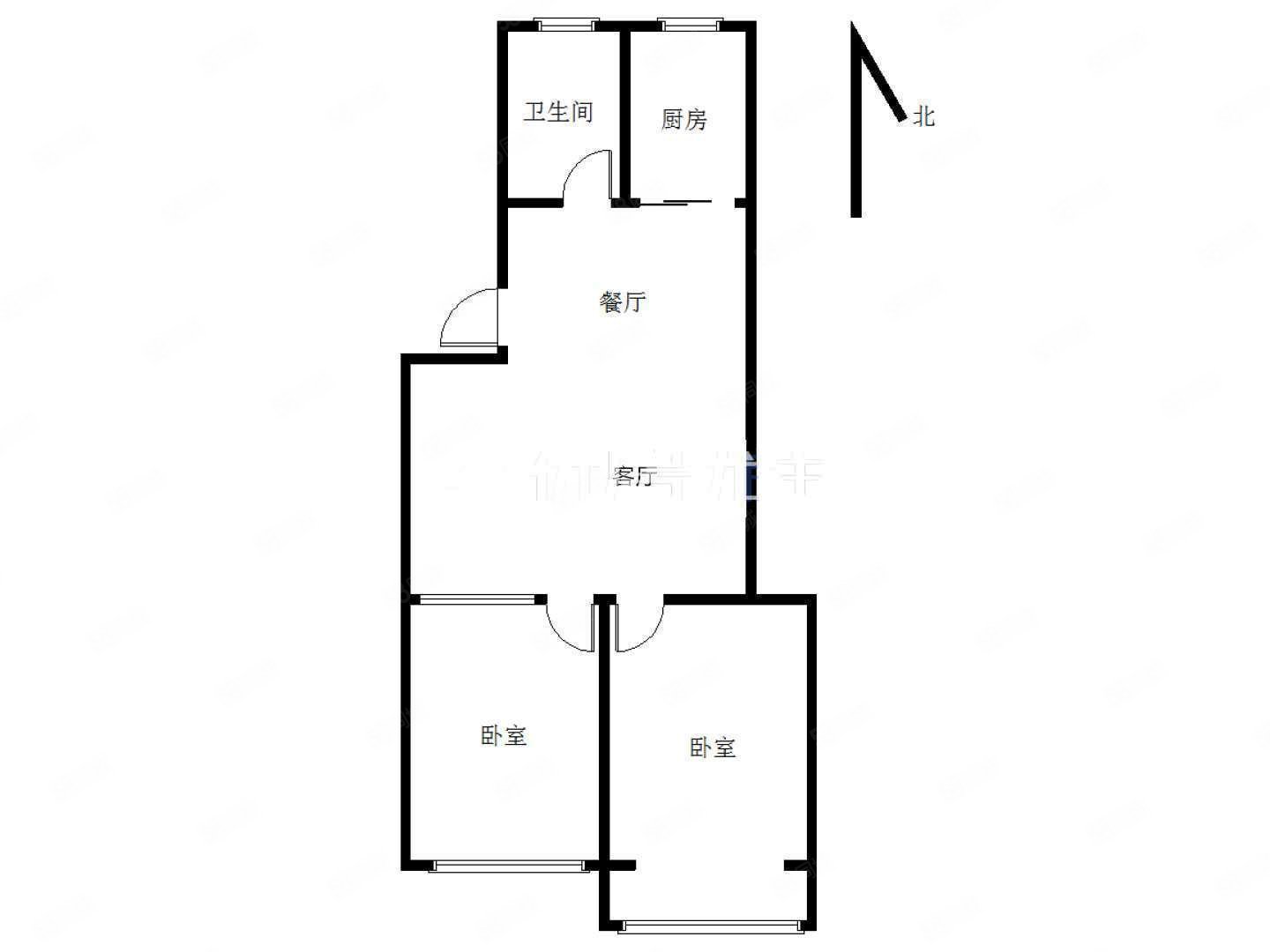 金和家园2室2厅1卫88.06㎡南北61.6万