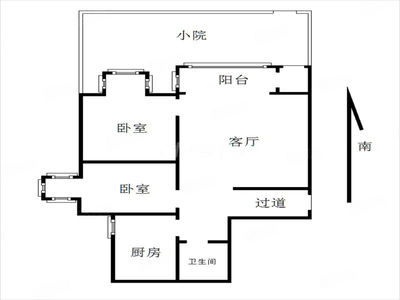 新希望家园(西区)2室1厅1卫96.58㎡南北100万