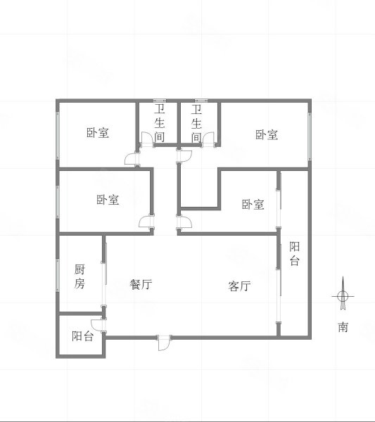 龙湖长滩原麓润园4室2厅2卫126㎡南北107万