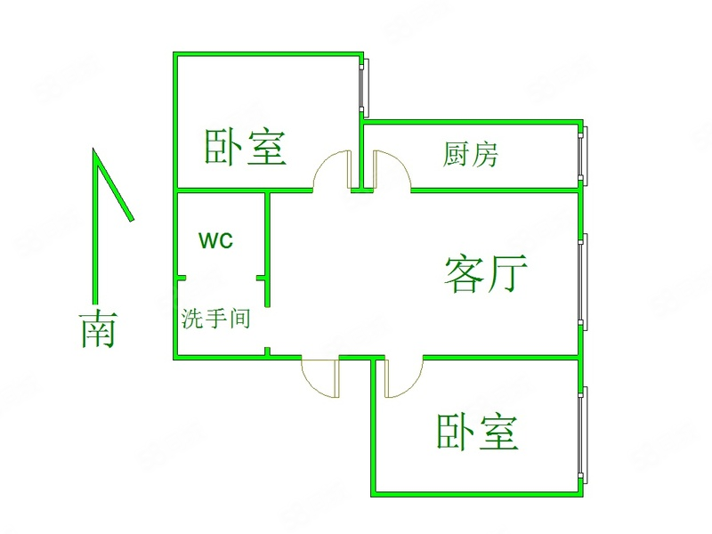 御华帝景2室1厅1卫100㎡南57万