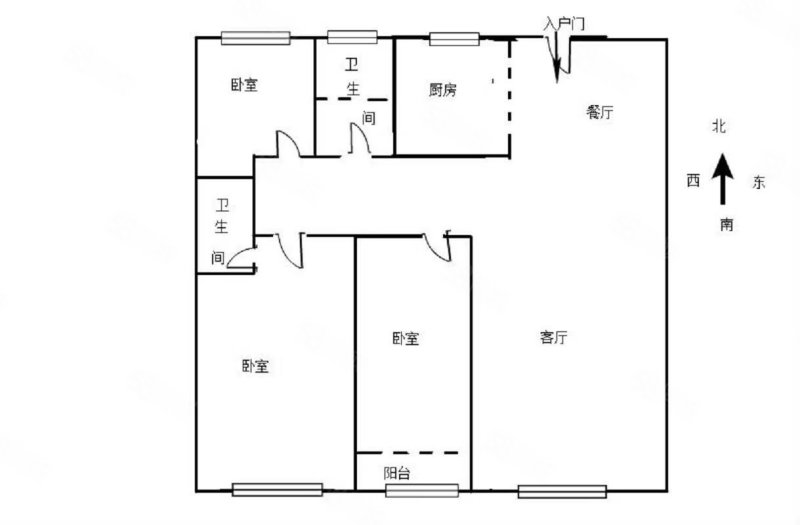 汇金苑小区3室2厅2卫147.4㎡南北122万