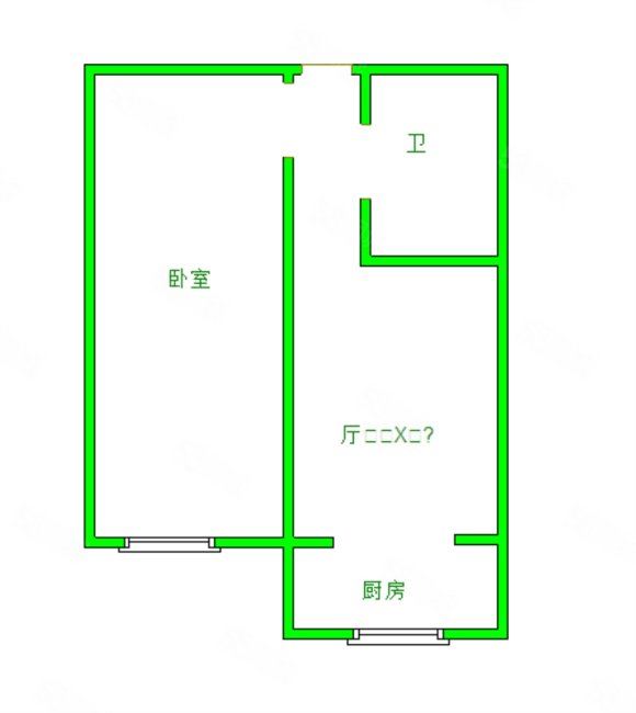 烟草宿舍1室1厅1卫38㎡南北16.8万