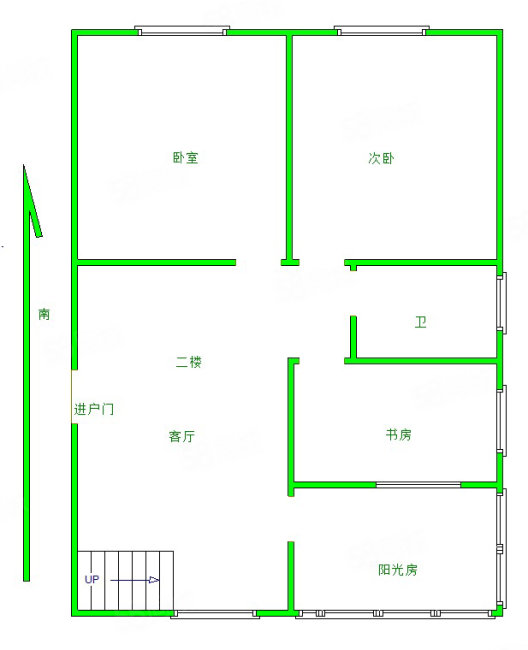 祥生君城5室2厅3卫215㎡南北118万