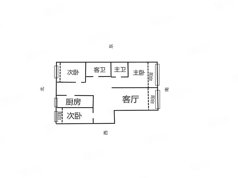 春华园3室2厅2卫137㎡南北74.5万