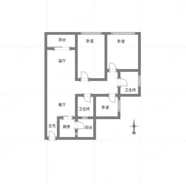 昕晖莫比时代3室2厅2卫77.52㎡南北108万