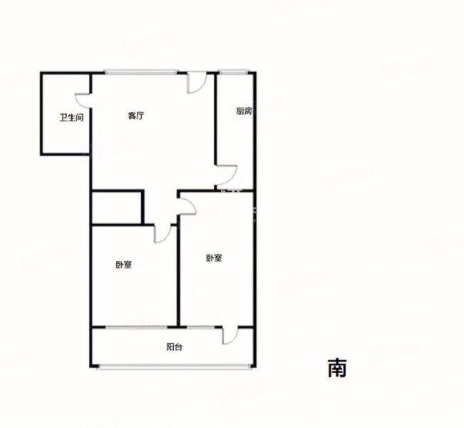 腾飞小区2室2厅1卫88㎡南北92万