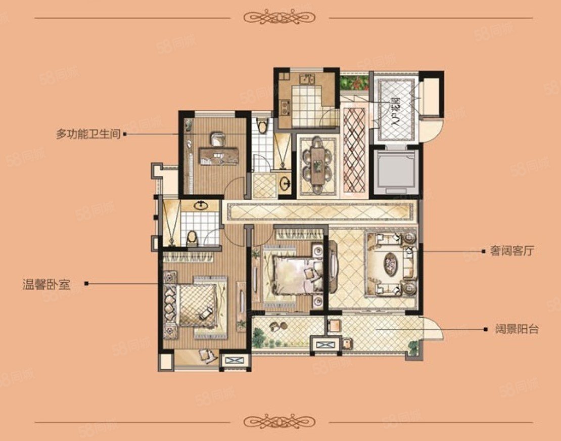 悦珑湾3室2厅2卫140.9㎡南北175万