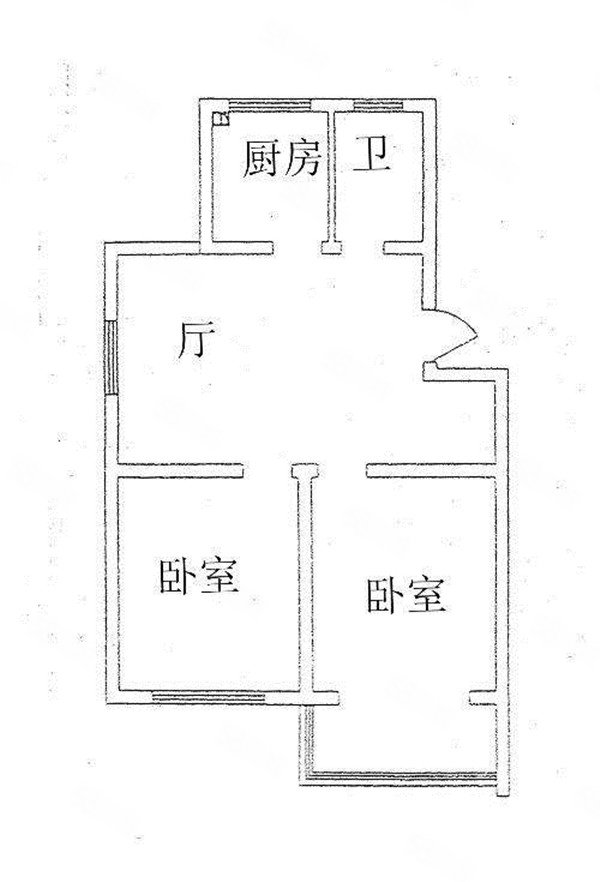 正谊巷30号小区2室1厅1卫61㎡南北79.8万