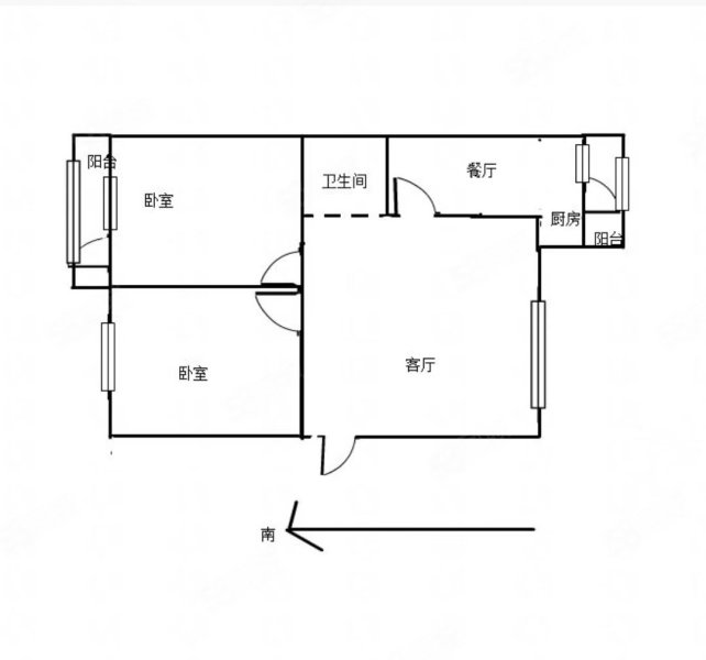 23街区(北区)3室1厅1卫75㎡南北51万