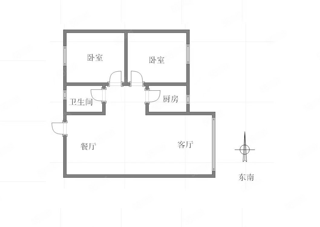 南塘源2室2厅1卫80.68㎡南北48万