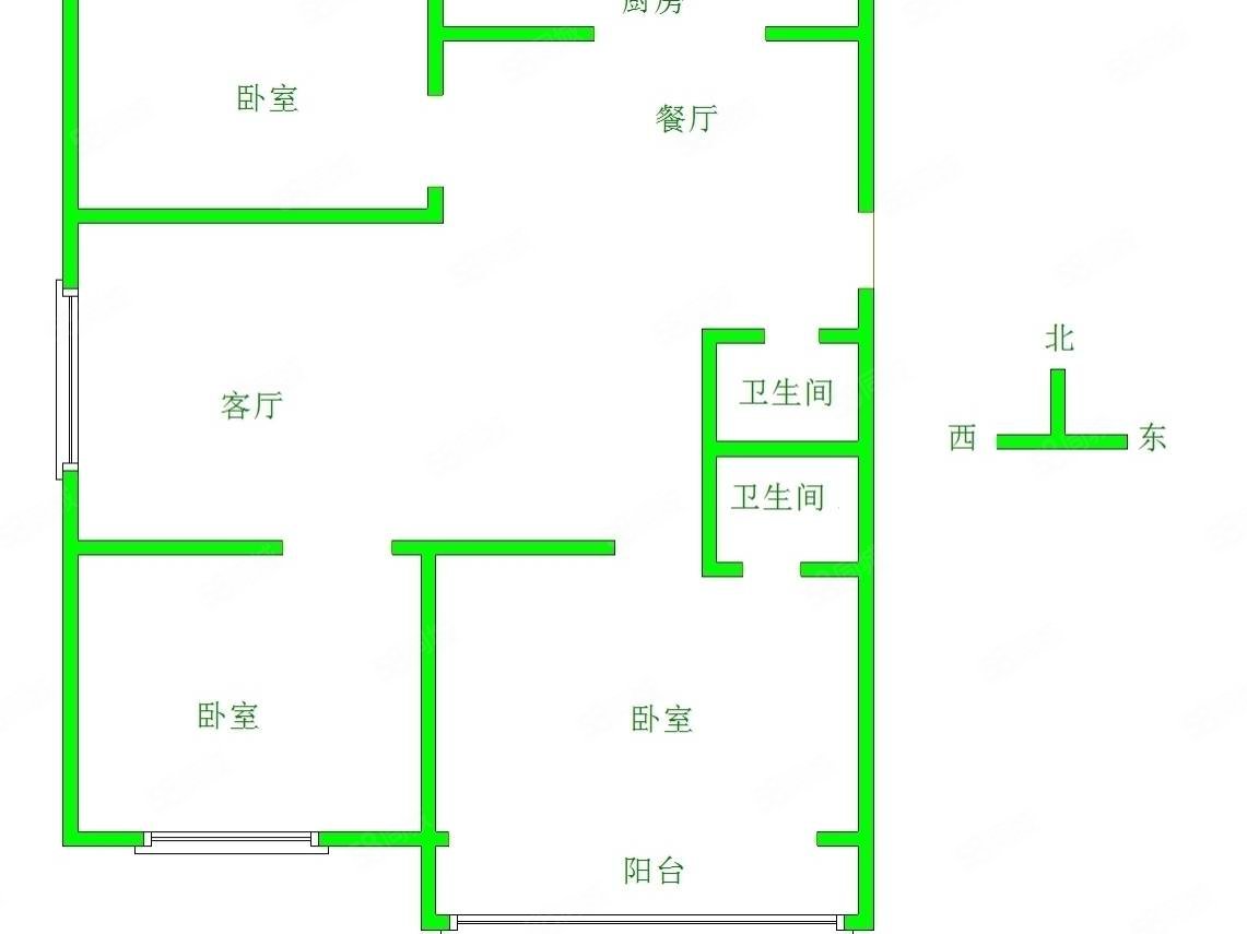 新怡嘉园3室2厅2卫142㎡南北83万