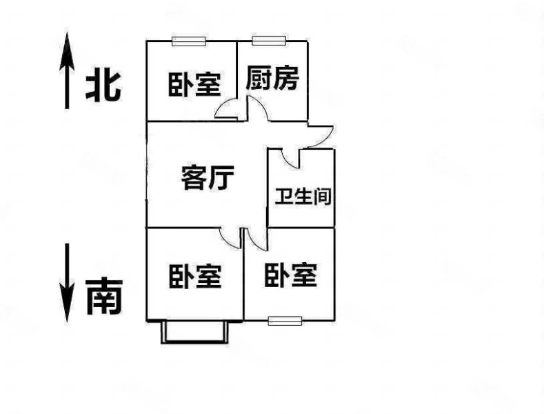 荣钰花苑3室2厅1卫118㎡南北79.6万