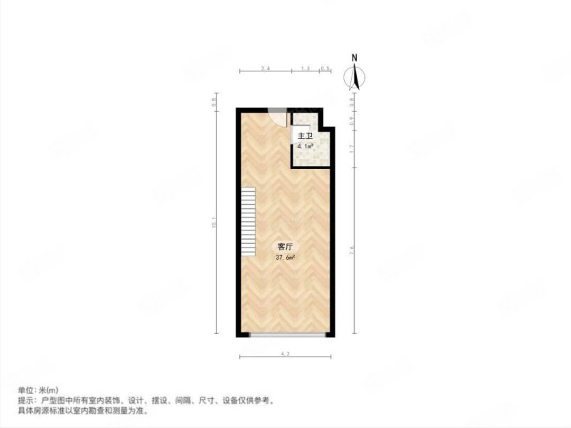 东汇后海1室1厅1卫34.3㎡南北26万