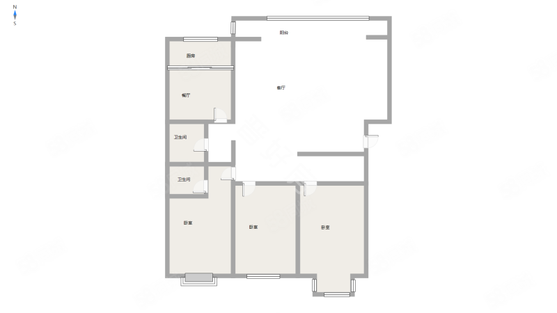 凤鸣小区3室2厅2卫140㎡南北108万