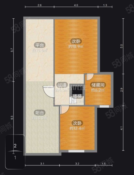 福泽源小区5室2厅2卫106㎡东南55万