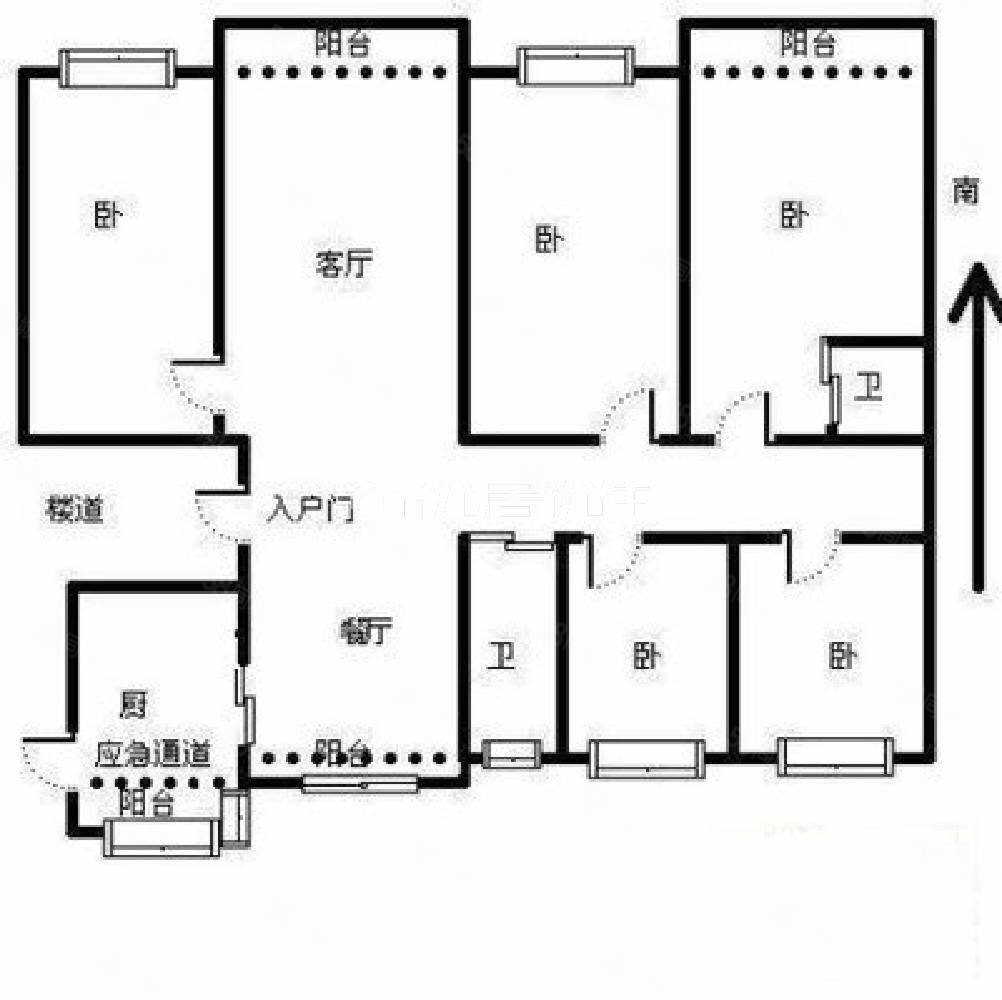 世贸城3室2厅1卫85㎡南北66.8万