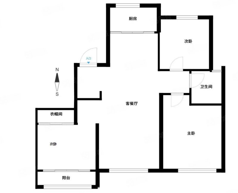 绿城百合花园3室2厅1卫132.08㎡南北152万