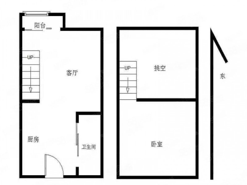 万科首铸东江之星(商住楼)1室1厅1卫31.5㎡南北38万