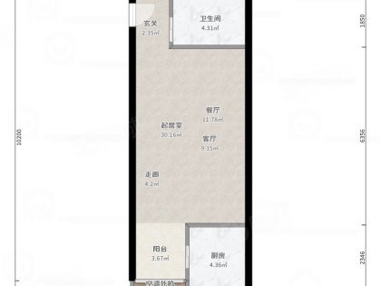 德化优山美地2室1厅1卫52.04㎡南56.5万