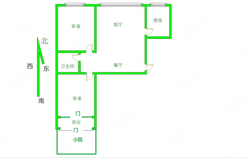 一城枫景2室2厅1卫88㎡南北105万