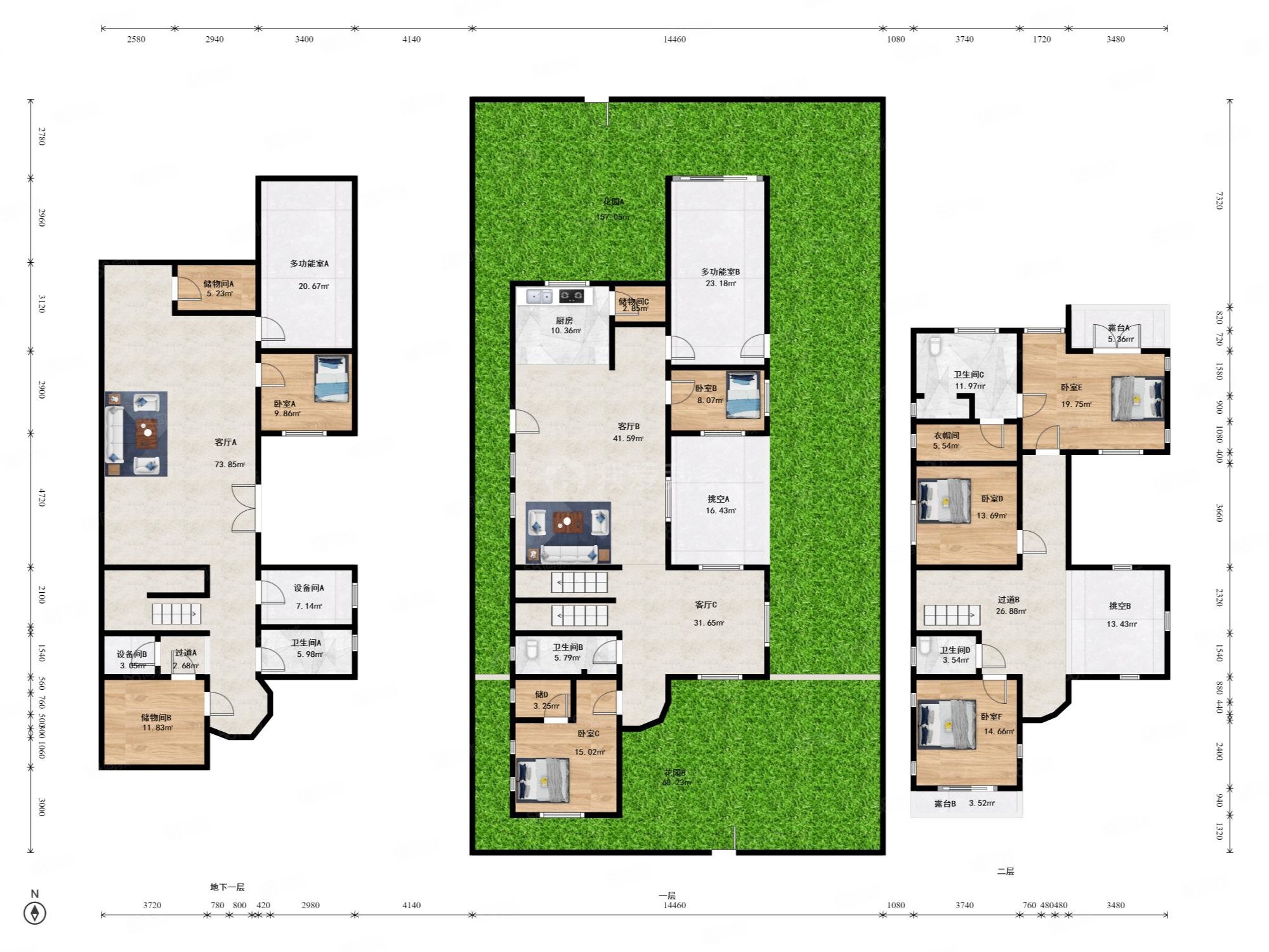御湯山熙園8室3廳4衛(wèi)455.27㎡南北1280萬(wàn)