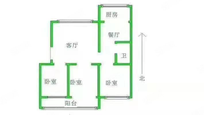 山海人家3室2厅1卫89.85㎡南北37万