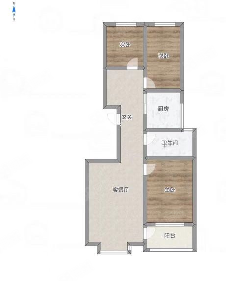 民泰龙泰苑(B区)3室2厅1卫128㎡南138万