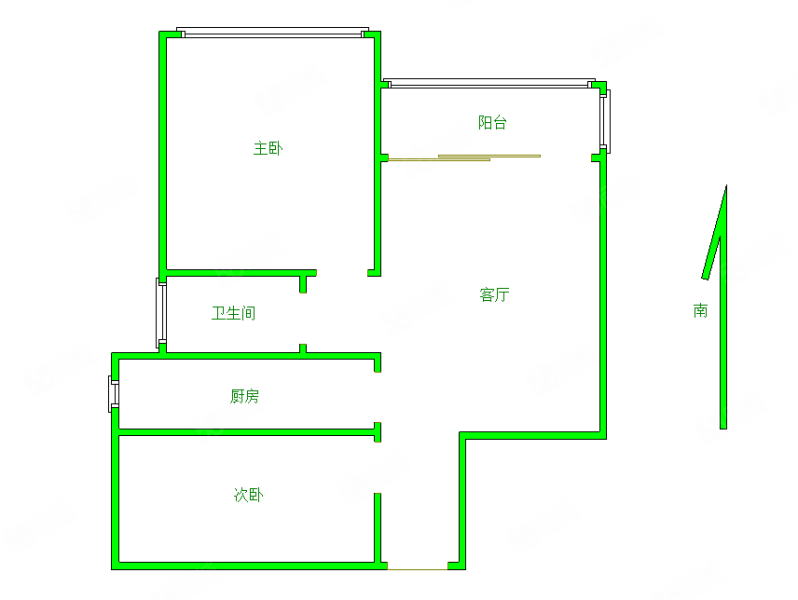 首创悦府2室2厅1卫85.62㎡南120万